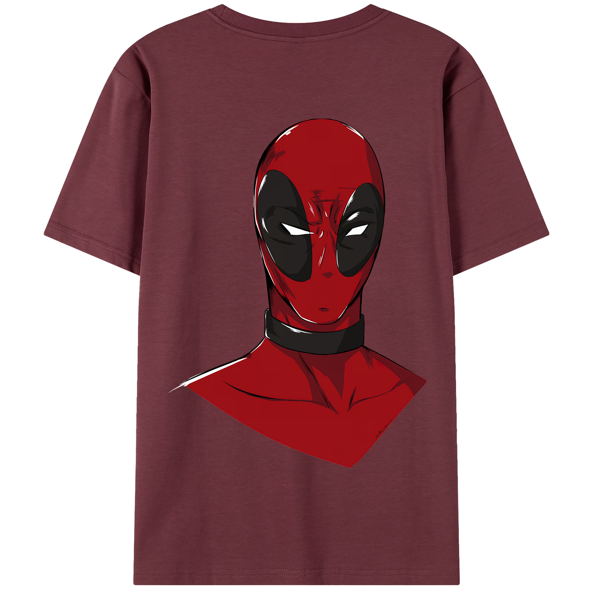 （画像用） Deadpool デッドプール 綿100％半袖Tシャツ（背面プリント）